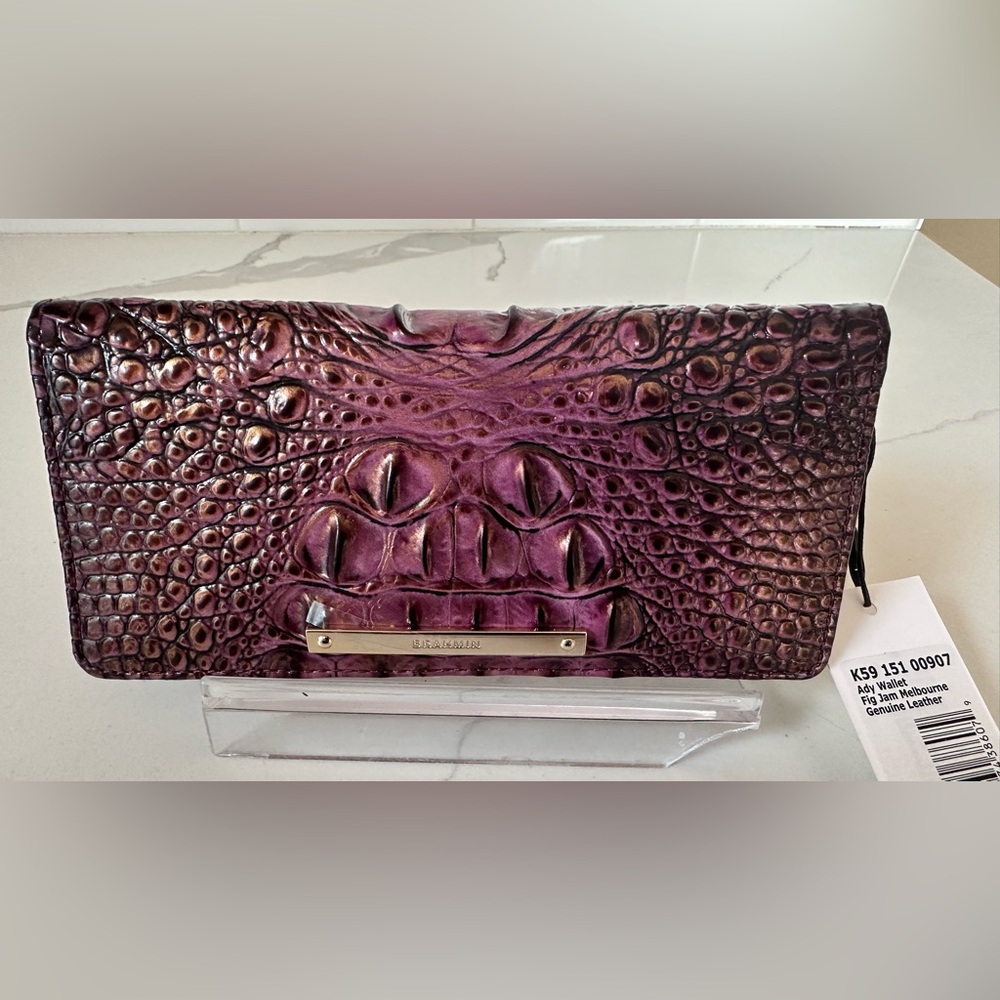 Brahmin Ady wallet fig jam Melbourne leather